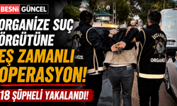 Suç örgütüne operasyon: 18 şüpheli yakalandı