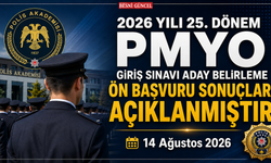 2026 Yılı 25. Dönem PMYO ön başvuru sonuçları açıklandı