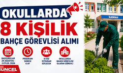 Okullarda 8 Kişilik Bahçe Görevlisi Alımı