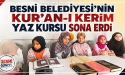 Besni Belediyesi’nin Kur’an-I Kerim Yaz Kursu Sona Erdi