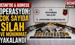 Besni’de 6 Adrese Operasyon: 8 Silah Ele Geçirildi