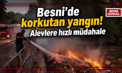 Besni’de korkutan yangın! Alevlere hızlı müdahale