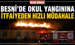 Besni'de okul yangınına itfaiyeden hızlı müdahale
