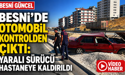 Besni'de Kontrolden Çıkan Otomobil Takla Attı