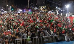 Gaziantep'te Filistin Konvoyu'ndan Büyük Miting