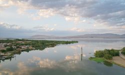 Karakaya Barajı'nda yükselen sular yalnız minareyi yuttu