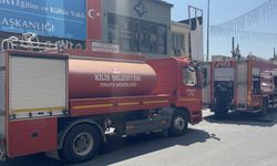 Kilis'te bir iş yerinde çıkan yangın söndürüldü