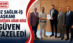 Öz Sağlık-İş Başkanı Mustafa Uğur Köse Mazbatasını Aldı