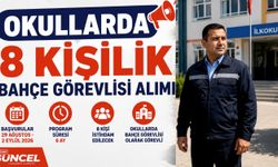 Okullarda 8 Kişilik Bahçe Görevlisi Alımı
