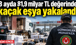 8 ayda 81,9 milyar TL değerinde kaçak eşya yakalandı