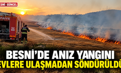 Besni Korupınar’da anız yangını paniğe neden oldu