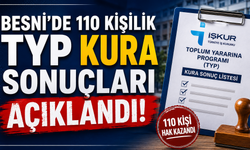 Besni’de 110 Kişilik TYP Kura Sonuçları Açıklandı