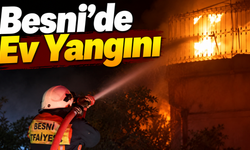 Besni’de Merinos Taziye Evi Mevkiinde Ev Yangını