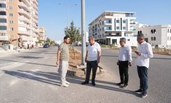 Midyat Belediye Başkanı Şahin, parke taşı ve kaldırım çalışmalarını inceledi