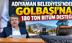 Adıyaman Belediyesi’nden Gölbaşı’na 180 ton bitüm desteği