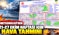 Meteoroloji’den 21-27 Ekim Haftası İçin Hava Tahmini