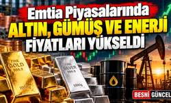 Emtia Piyasalarında Altın, Gümüş ve Enerji Yükseldi