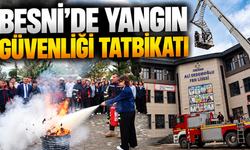 Besni’de Ali Erdemoğlu Fen Lisesinde Yangın Tatbikatı