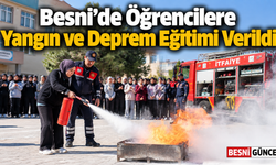 Besni’de Öğrencilere Yangın ve Deprem Eğitimi Verildi