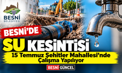 15 Temmuz Şehitler Mahallesi’nde Su Kesintisi