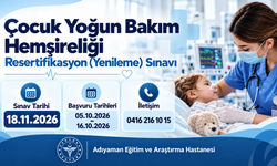 Çocuk Yoğun Bakım Hemşireliği Sınavı 18 Kasım’da Yapılacak