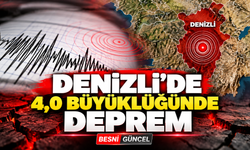 Denizli’de 4,0 Büyüklüğünde Deprem