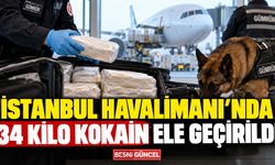 İstanbul Havalimanı’nda 34 Kilo 400 Gram Kokain Yakalandı