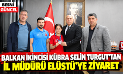 Balkan İkincisi Kübra Selin Turgut’tan İl Müdürü Elüstü’ye Ziyaret