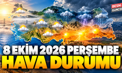 8 Ekim Hava Durumu: Güney Kesimlerde Sıcaklıklar Artıyor