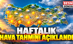 Meteoroloji 19-25 Ekim Haftalık Hava Tahminini Açıkladı