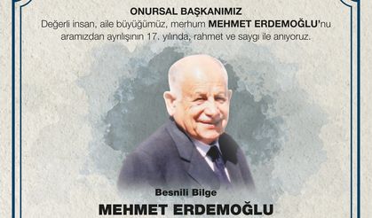 Mehmet Erdemoğlu Anma İlanı