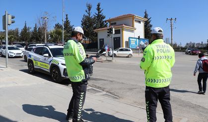 Kilis'te emniyet ekipleri dronla trafik denetimi yaptı