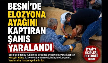 Besni'de Elozyona Sıkışan İşçiyi İtfaiye Kurtardı