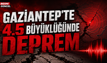 Gaziantep'te 4.5 Büyüklüğünde Deprem