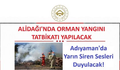 Adıyaman'da Yüksek Sesli Siren Uyarısı
