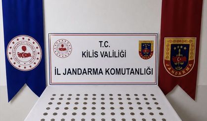 Kilis'te tarihi eser operasyonunda 107 sikke