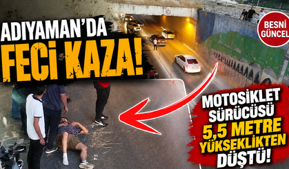 Altınşehir’de Feci Kaza: Motosiklet Sürücüsü Üst Geçitten Alt Geçide Düştü