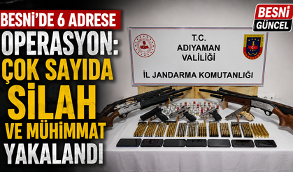 Besni’de Düğünlerde Silah Sıkanlara Operasyon: 8 Silah Ele Geçirildi