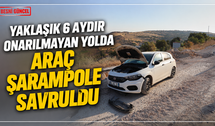 Şahin Tepesi’nde çöken yol kazayı beraberinde getirdi