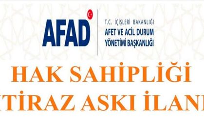 Adıyaman’da Hak Sahipliği İtirazları 7 Eylül’de Başlıyor