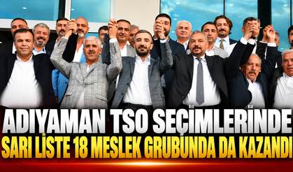 Adıyaman TSO seçimlerinde Sarı Liste 18 meslek grubunda da kazandı