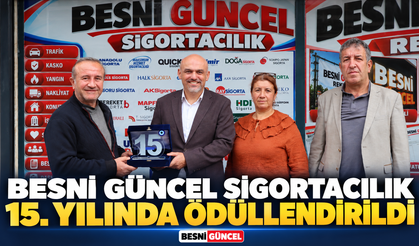 Anadolu Sigorta’dan Besni Güncel Sigortacılık’a 15. Yıl Plaketi