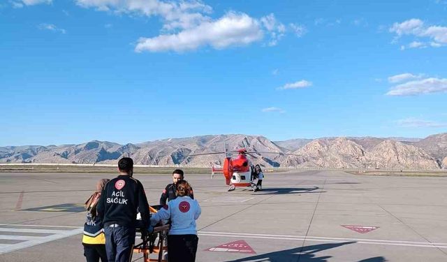 Şırnak’ta 37 günlük bebek ambulans helikopterle Elazığ’a sevk edildi