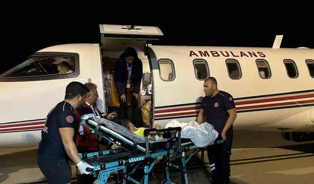 8 yaşındaki çocuk ambulans uçak ile Ankara’ya sevk edildi