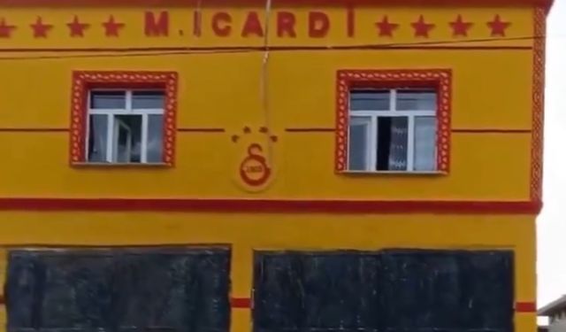 Galatasaray hayranı evinin duvarına ‘M. Icardi’ yazdırdı