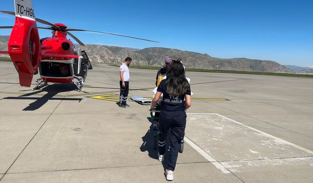 Ambulans helikopter 91 yaşındaki hasta için havalandı