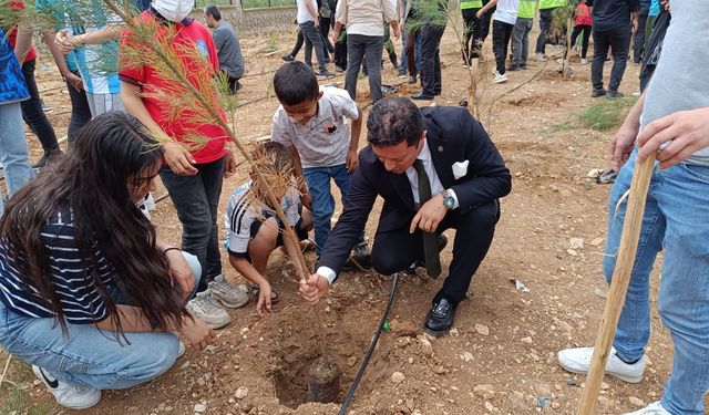 Mardin'de 100 okulda 7 bin fidan toprakla buluştu