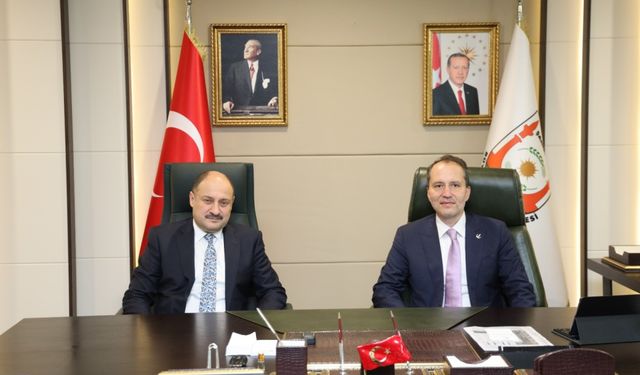 Yeniden Refah Partisi lideri Erbakan’dan başkan Gülpınar’a ziyaret
