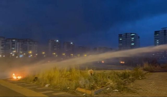 Şehir içinde anız yangını