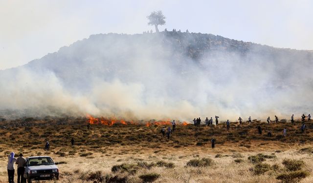 Çınar ilçesinde çıkan yangın kontrol altına alındı